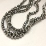 Czech Crystal Beads on Fishing Line with Coating, Faceted Rondelle, Diameter 6x4.5mm +/-, Length 38-40cm +