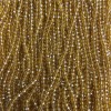 Czech Crystal Beads on Thread Amber Transparent Faceted Rondelle, Ø 3.5×3 mm +-, length 33 cm +