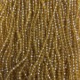 Czech Crystal Beads on Thread Amber Transparent Faceted Rondelle, Ø 3.5×3 mm +-, length 33 cm +