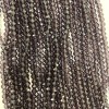Czech Crystal Beads on Fishing Line, Dark Purple Faceted Rondelle, Diameter 3x3.5mm +/-, Length 32cm +