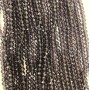 Czech Crystal Beads on Fishing Line, Dark Purple Faceted Rondelle, Diameter 3x3.5mm +/-, Length 32cm +