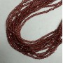 Czech Crystal Beads on Fishing Line, Brown Transparent Faceted Rondelle, Diameter 3.5x3mm +/-, Length 32cm +