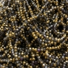 Czech Crystal Beads on Fishing Line, Grey Assorted with Coating, Faceted Rondelle, Diameter 3.5x3mm +/-, Length 36-38cm +