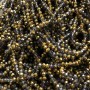 Czech Crystal Beads on Fishing Line, Grey Assorted with Coating, Faceted Rondelle, Diameter 3.5x3mm +/-, Length 36-38cm +