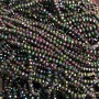 Czech Crystal Beads on Fishing Line with Coating, Faceted Rondelle, Diameter 3.5x3mm +/-, Length 36-38cm +