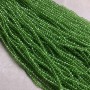 Czech Crystal Beads on fishing line light green transparent faceted rondelle, diameter 3.5x3mm +/-, length 36-38cm+