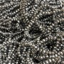 Czech Crystal Beads on fishing line with light grey coating faceted rondelle, diameter 3.5x3mm +/-, length 36-38cm+