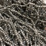 Czech Crystal Beads on fishing line assorted grey with coating faceted rondelle, diameter 3.5x3mm +/-, length 36-38cm+
