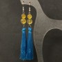 Tassel Earrings with Natural Citrine, diameter 10-8mm+/-, length 120mm+