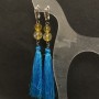 Tassel Earrings with Natural Citrine, diameter 10-8mm+/-, length 120mm+