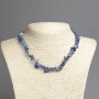 Necklace Lapis Lazuli Chips, Diameter 10-6mm+-, Length 50cm+- with Extension Chain