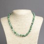 Necklace Natural Eye Agate, Smooth Round Beads, Diameter 8(+-)mm, Length 45cm+