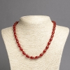 Carnelian Stone Necklace, Diameter 8x12mm, Length 45cm+