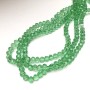 Czech Crystal Beads on Fishing Line, Light Green Transparent Faceted Rondelle, Diameter 8x6mm +/-, Length 40-42cm +