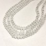 Czech Crystal Beads on a strand, white transparent faceted rondelle, diameter 8x6mm +/-, length 40-42cm +