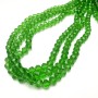 Czech Crystal Beads on Fishing Line, Light Green Transparent Faceted Rondelle, Diameter 8x6mm +/-, Length 40-42cm +