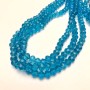 Czech Crystal Beads on Fishing Line, Sky Blue Transparent Faceted Rondelle, Diameter 8x6mm +/-, Length 40-42cm +
