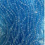 Czech Crystal Beads on fishing line, deep blue transparent faceted rondelle, diameter 6x4.5mm +/-, length 38cm +