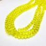 Czech Crystal Beads on fishing line yellow transparent faceted rondelle, diameter 8x6mm +/-, length 40-42cm+