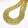Czech Crystal Beads on fishing line yellow honey transparent faceted rondelle, diameter 8x6mm +/-, length 40-42cm+