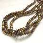 Czech Crystal Beads on String Assorted Matte Lilac with Coating Faceted Rondelle, diameter 8x6mm +/-, length 40-42cm +