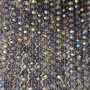 Czech Crystal Beads on a strand, purple with petrol-tone coating, faceted rondelle, diameter 8x6mm +/-, length 40-41cm +
