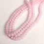 Czech Crystal Beads on a strand, soft pink matte faceted rondelle, diameter 8x6mm +/-, length 40-42cm +