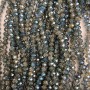 Czech Crystal Beads, Grey with Coating, faceted rondelle, diameter 6x5mm+/-, length 40-42cm+