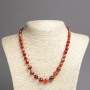 Graduated Necklace made of Natural Orange Eye Agate, Smooth Round Beads, Diameter 6-10mm+-, Length 45cm+