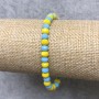 Elastic Bracelet with Czech Crystal, Ukraine, Faceted Rondelle, Diameter 6x4mm+-, Length 18cm+