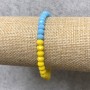 Czech Crystal Elastic Bracelet, Ukraine, faceted rondelle, diameter 6x4mm+/-, length 18cm+