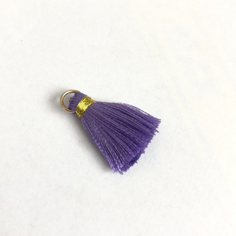 Craft Blank, Mini Tassel with Ring "Silk", Length 2cm, Diameter 5mm, Price per 1 pc