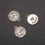 Finding, Zodiac Virgo Pendant Charm, Diameter 12mm, Packaged 20g +- 20pcs
