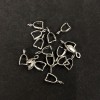 Rib Pendant Bail 12x3.5mm, Pack of 17pcs +/- 5g