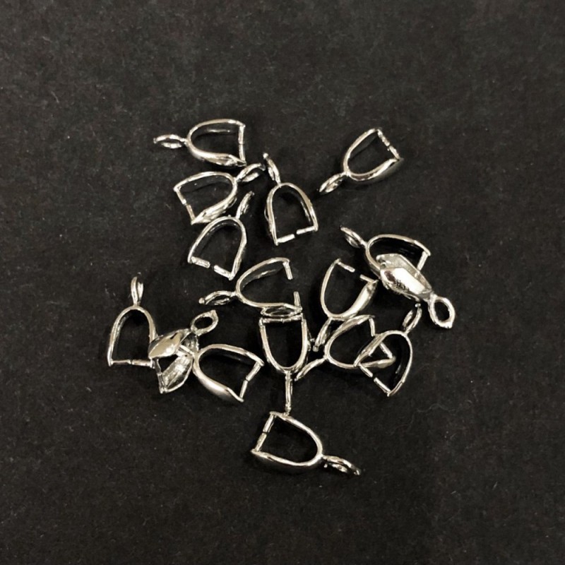 Rib Pendant Bail 12x3.5mm, Pack of 17pcs +/- 5g