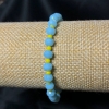 Elastic Bracelet with Czech Crystal Ukraine, Faceted Rondelle, Diameter 6x4mm+-, Length 18cm+