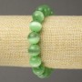 Green Cat's Eye Smooth Round Bead Bracelet on Elastic, diameter 12mm+
