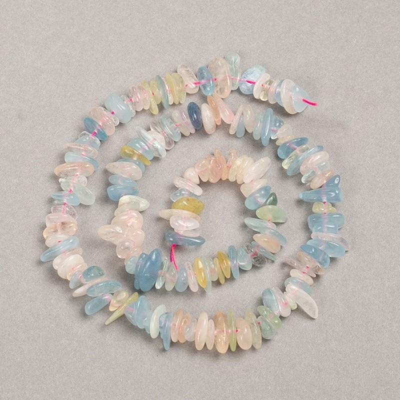 Morganite Chip Natural Stone Beads on Strand 10x3mm +/-, length 39cm+