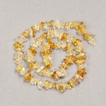 Citrine Chip Natural Stone Beads on Strand 8x3mm +/-, length 39cm+