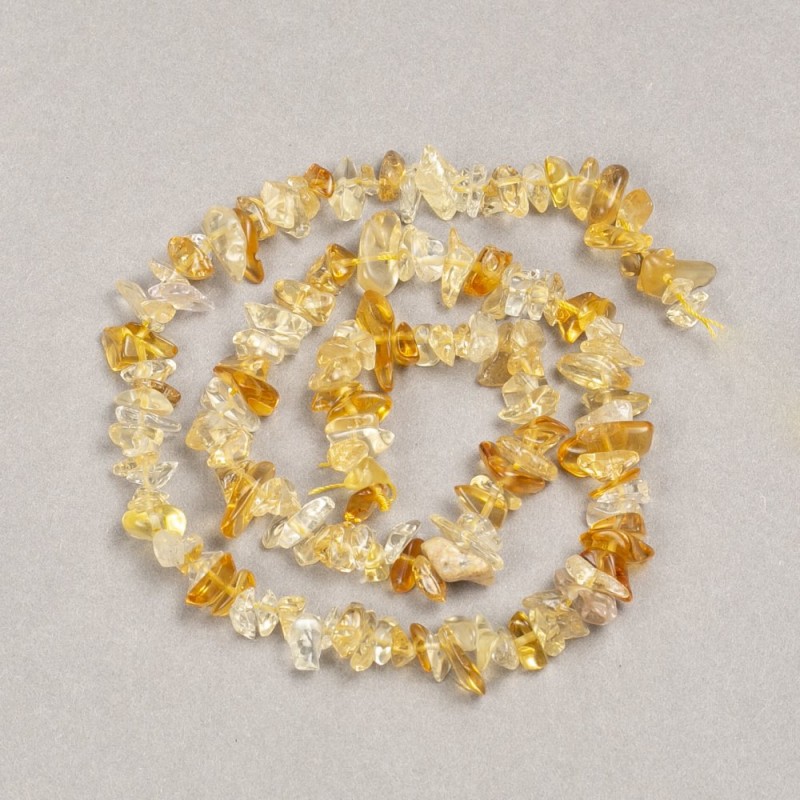 Citrine Chip Natural Stone Beads on Strand 8x3mm +/-, length 39cm+