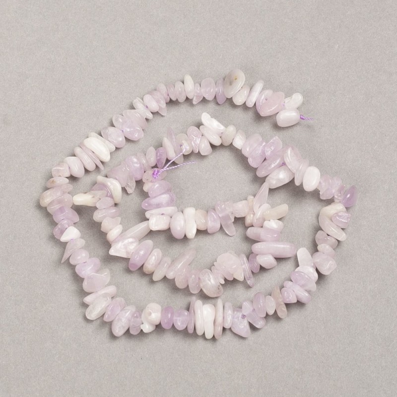 Kunzite Chip Natural Stone Beads on Strand 8x3mm +/-, length 39cm+