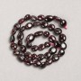 Garnet Beads on Thread, natural stone, faceted, 8×10 mm, length 40 cm