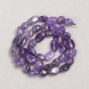 Amethyst Beads on Thread, natural stone, faceted, diameter 9x11mm, ± length 40cm ±