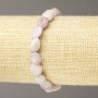 Bracelet on Elastic Natural Stone Kunzite tumbled, diameter 8x11mm+