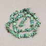 Beads on Thread Natural Stone Chrysocolla chips, diameter 6mm +-, length 40cm +