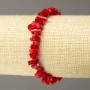 Bracelet Coral on Elastic Red tumbled chips, diameter 9x4+-mm