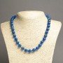 Necklace Imperial Jasper Blue (pressed) smooth round bead, diameter 10mm+-, length 45cm+