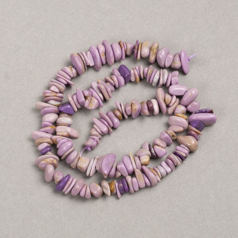 Beads on Thread Phosphosiderite (artificial) chips 8x3mm +/-, length 39cm +