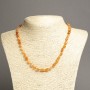 Pink Aventurine Necklace, Natural Stone, Tumbled, Diameter 6x8mm+-, Length 45cm+