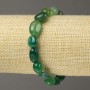Elastic Bracelet with Natural Green Agate, Tumbled, Diameter 8x12(+-)mm